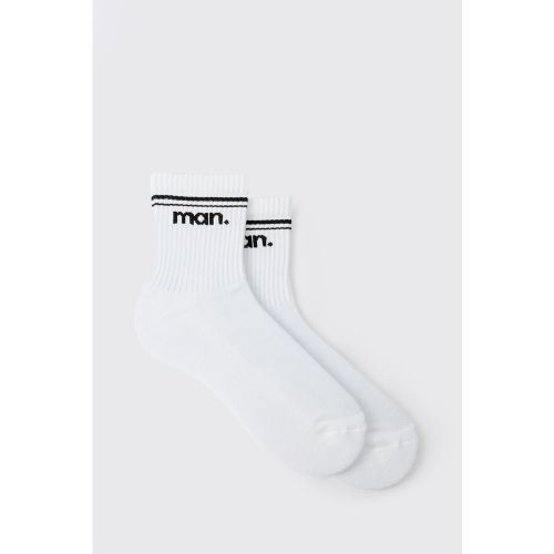 Chaussettes à col ras du cou et rayures - MAN - ONE SIZE - Boohooman - Modalova