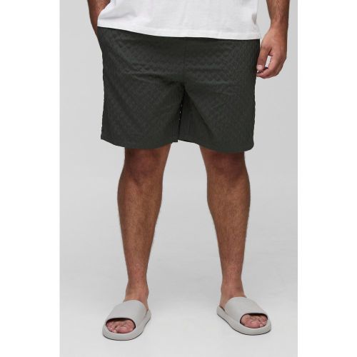 Grande taille - Short de bain long texturé - 2XL - Boohooman - Modalova