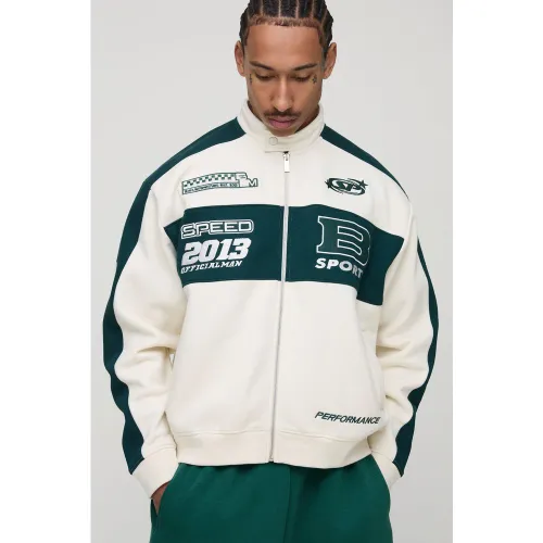 Bomber oversize en jersey homme - S - Boohooman - Modalova