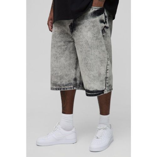 Grande taille - Bermuda baggy délavé - 38 - Boohooman - Modalova