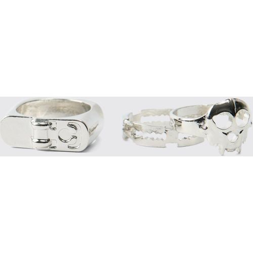 Lot de 3 bagues ées - S/M - Boohooman - Modalova