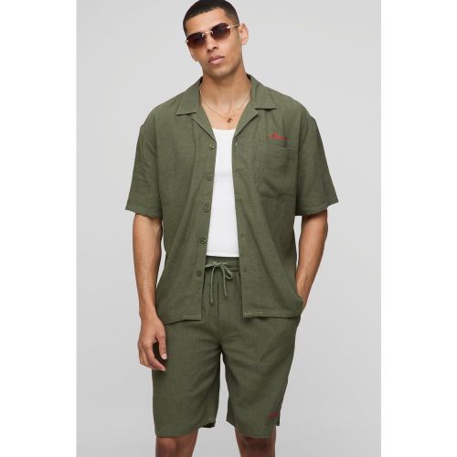 Ensemble oversize en lin à broderie L' - S - Boohooman - Modalova