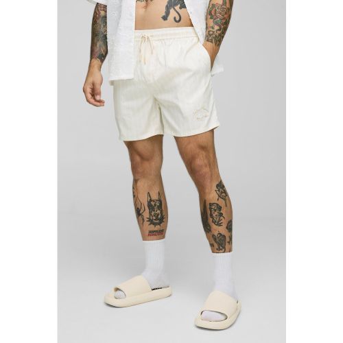 Short de bain mi-long à logo - S - Boohooman - Modalova