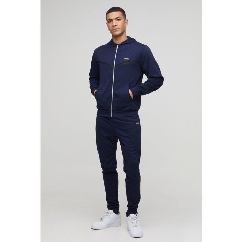 Survêtement zippé à surpiqûres - MAN - S - Boohooman - Modalova