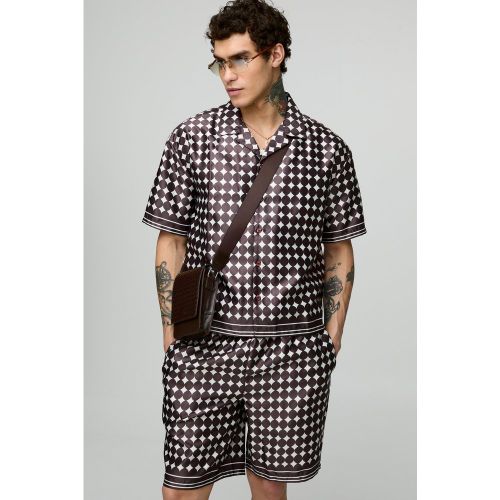 Ensemble oversize satiné à manches courtes - S - Boohooman - Modalova