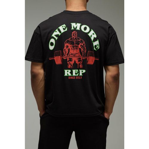 T-shirt de sport oversize à imprimé One More Rep - MAN Active homme - S - Boohooman - Modalova