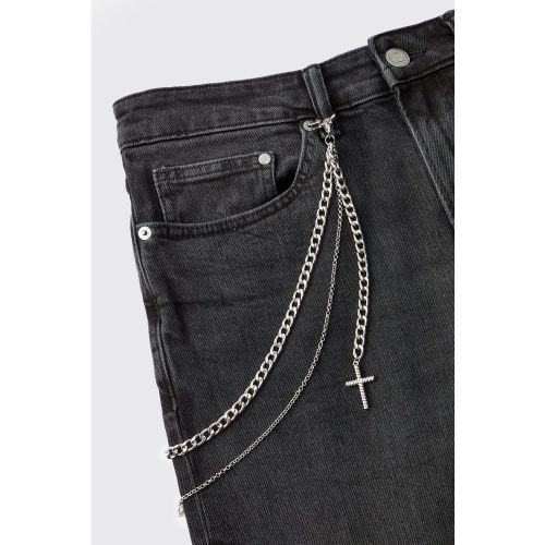 Chaîne de jean à pendentif croix - ONE SIZE - Boohooman - Modalova