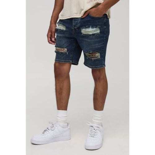 Short skinny déchiré en jean délavé - 28 - Boohooman - Modalova