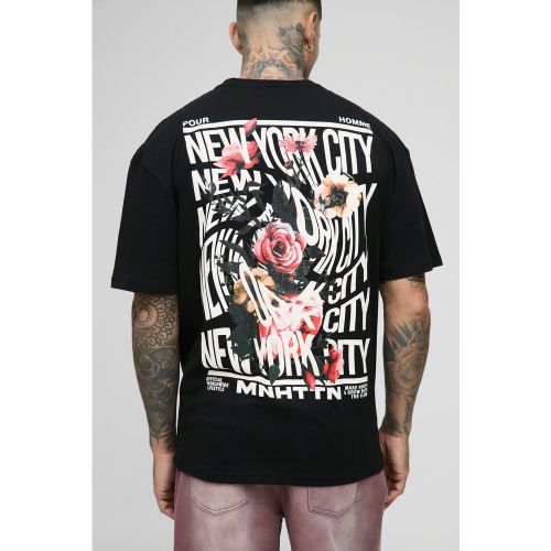 Tall - T-shirt oversize à imprimé New York - 2XL - Boohooman - Modalova