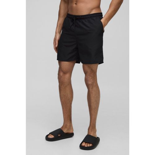 Short de bain mi-long à broderie - MAN - S - Boohooman - Modalova