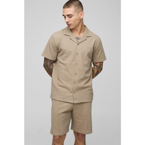 Ensemble avec chemise à manches courtes et short - S - Boohooman - Modalova