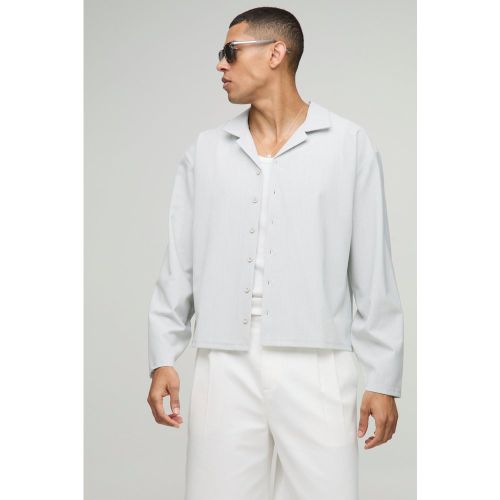 Chemise oversize rayée à manches longues - S - Boohooman - Modalova