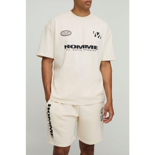 Ensemble oversize avec t-shirt et short - S - Boohooman - Modalova