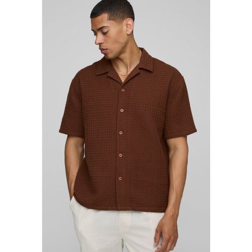 Chemise oversize en tissu gaufré - S - Boohooman - Modalova