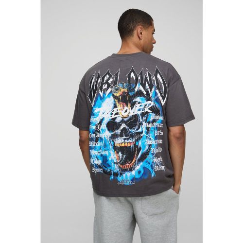 T-shirt oversize imprimé crâne - S - Boohooman - Modalova
