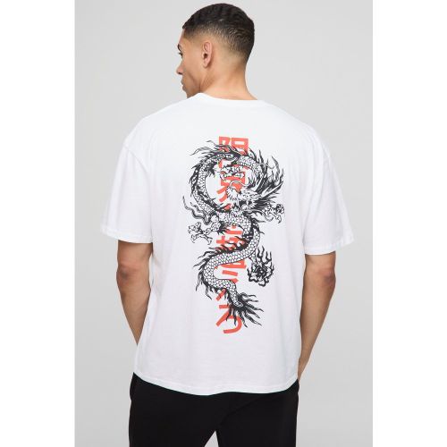T-shirt oversize imprimé dragon - S - Boohooman - Modalova