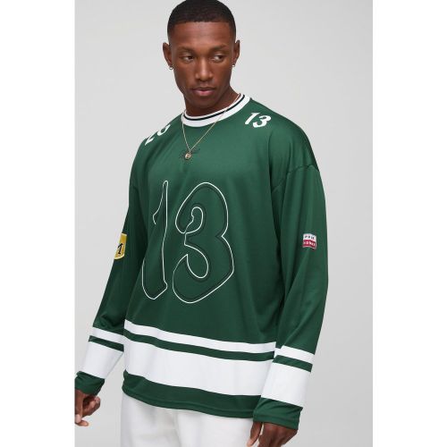Top de hockey oversize en mesh à manches longues - S - Boohooman - Modalova