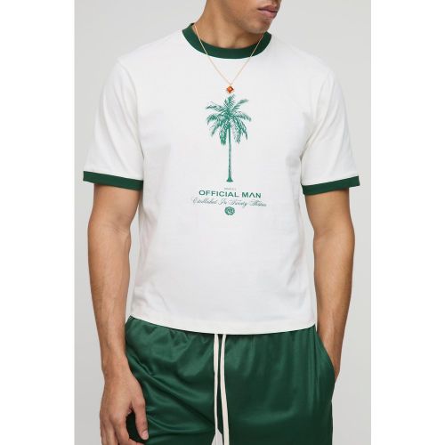 T-shirt oversize à imprimé palmier - S - Boohooman - Modalova