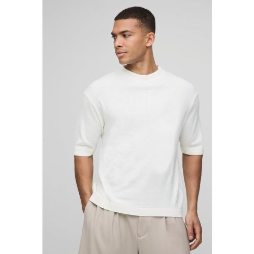 T-shirt droit léger en maille - S - Boohooman - Modalova