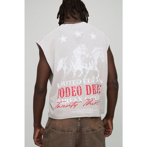 Débardeur oversize délavé à imprimé western - S - Boohooman - Modalova