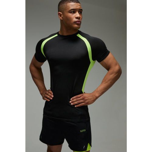 T-shirt de sport moulant color block - MAN Active homme - 2XL - Boohooman - Modalova