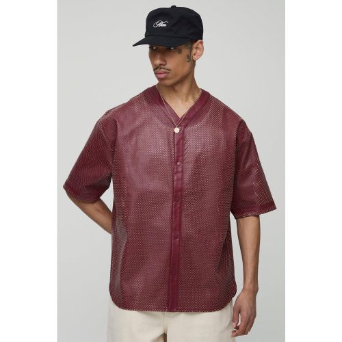 Chemise de baseball oversize en mesh - S - Boohooman - Modalova