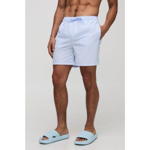 Maillot de bain mi-long à rayures - S - Boohooman - Modalova