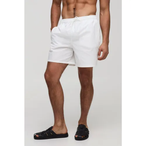 Maillot de bain mi-long à rayures - S - Boohooman - Modalova