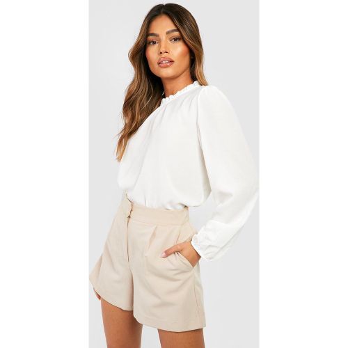 Blouse À Manches Longues Et Col Volanté - 34 - boohoo - Modalova