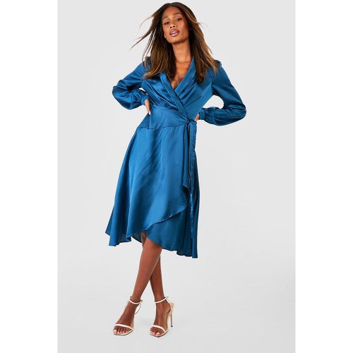 Robe Patineuse Satinée Mi-Longue - 38 - boohoo - Modalova