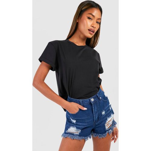 Short Mom Déchiré Taille Haute - 40 - boohoo - Modalova