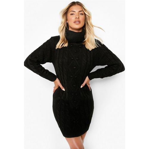 Robe Pull À Col Roulé En Maille Épaisse - S - boohoo - Modalova