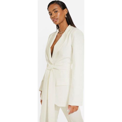 Blazer De Costume À Attaches - 34 - boohoo - Modalova