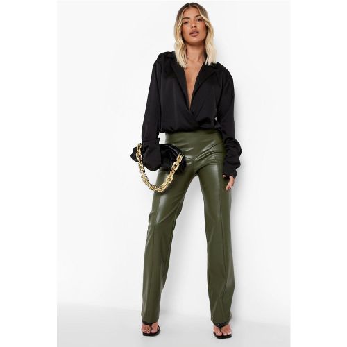 Pantalon Droit - Vert - 34, Vert - boohoo - Modalova