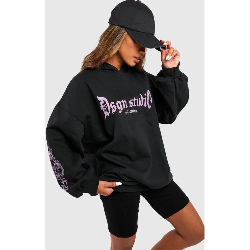 Sweat À Capuche Oversize À Imprimé Dsgn Studio - S - boohoo - Modalova