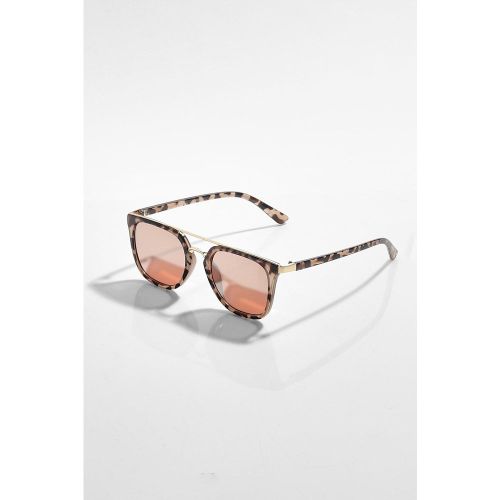 Lunettes De Soleil Carrées Style Aviateur - One Size - boohoo - Modalova