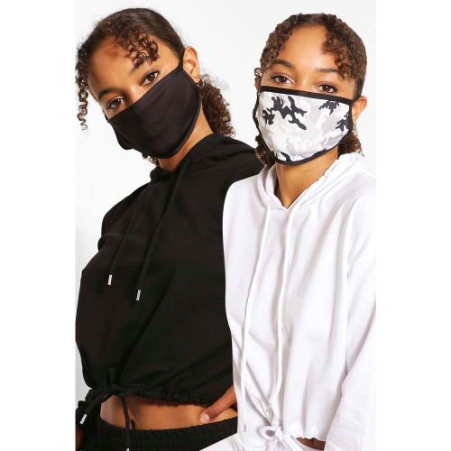 Lot De 2 Masques Visage Mode Camouflage - One Size - boohoo - Modalova