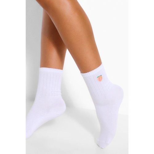 Chaussettes À Motif Pêche - Taille Unique - boohoo - Modalova