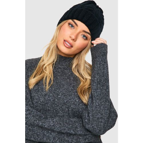 Bonnet En Maille Torsadée - One Size - boohoo - Modalova