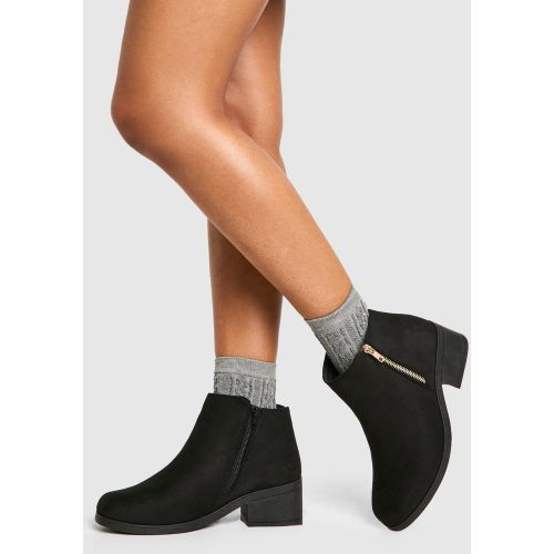 Bottes Chelsea Zippées - Pointure Large - 37 - boohoo - Modalova