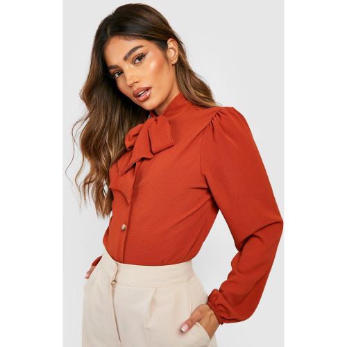 Blouse À Manches Volumineuses Et Nœud Lavallière - 36 - boohoo - Modalova