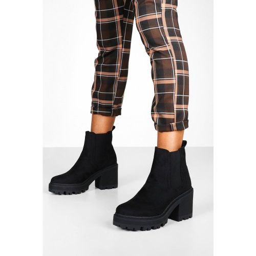 Bottes Chelsea À Plateforme Et Talon Carré - 36 - boohoo - Modalova