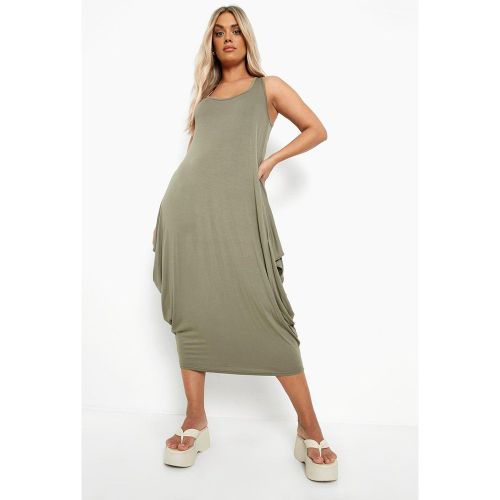 Grande Taille - Robe Mi-Longue Froncée À Dos Nageur - 44 - boohoo - Modalova