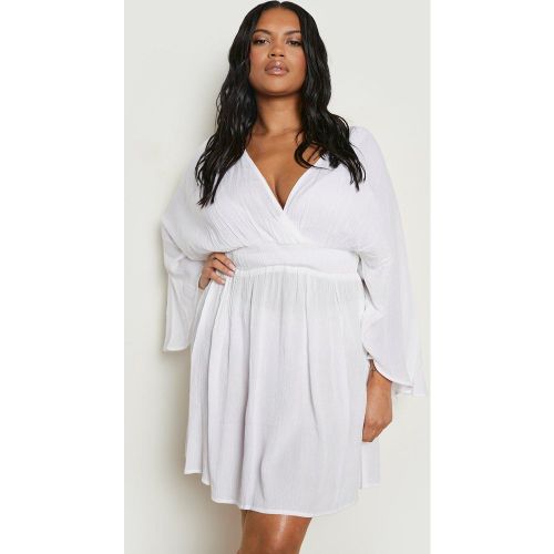 Grande Taille - Tunique De Plage En Mousseline De Soie - 54 - boohoo - Modalova