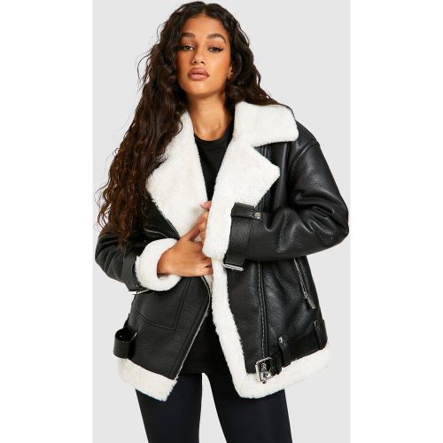 Blouson Aviateur Premium À Ceinture - 36 - boohoo - Modalova