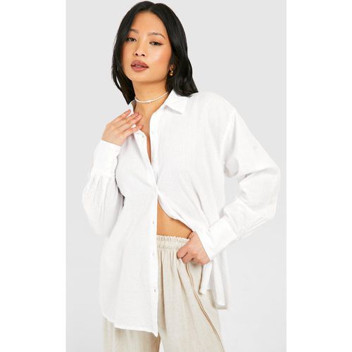 Petite" - Chemise De Plage Oversize À Rayures - 36 - boohoo - Modalova