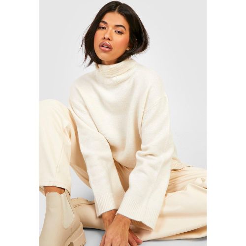 Pull À Col Roulé - Blanc Écru - S, Blanc Écru - boohoo - Modalova