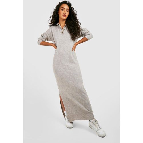 Robe Pull Boutonnée Avec Col À Revers - 36 - boohoo - Modalova