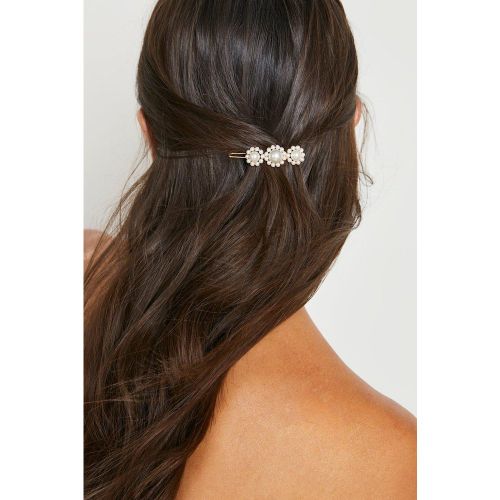 Pince À Cheveux Fleurie À Perles - One Size - boohoo - Modalova