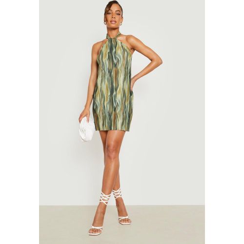 Robe Plissée Dos Nu Tie Dye - 38 - boohoo - Modalova
